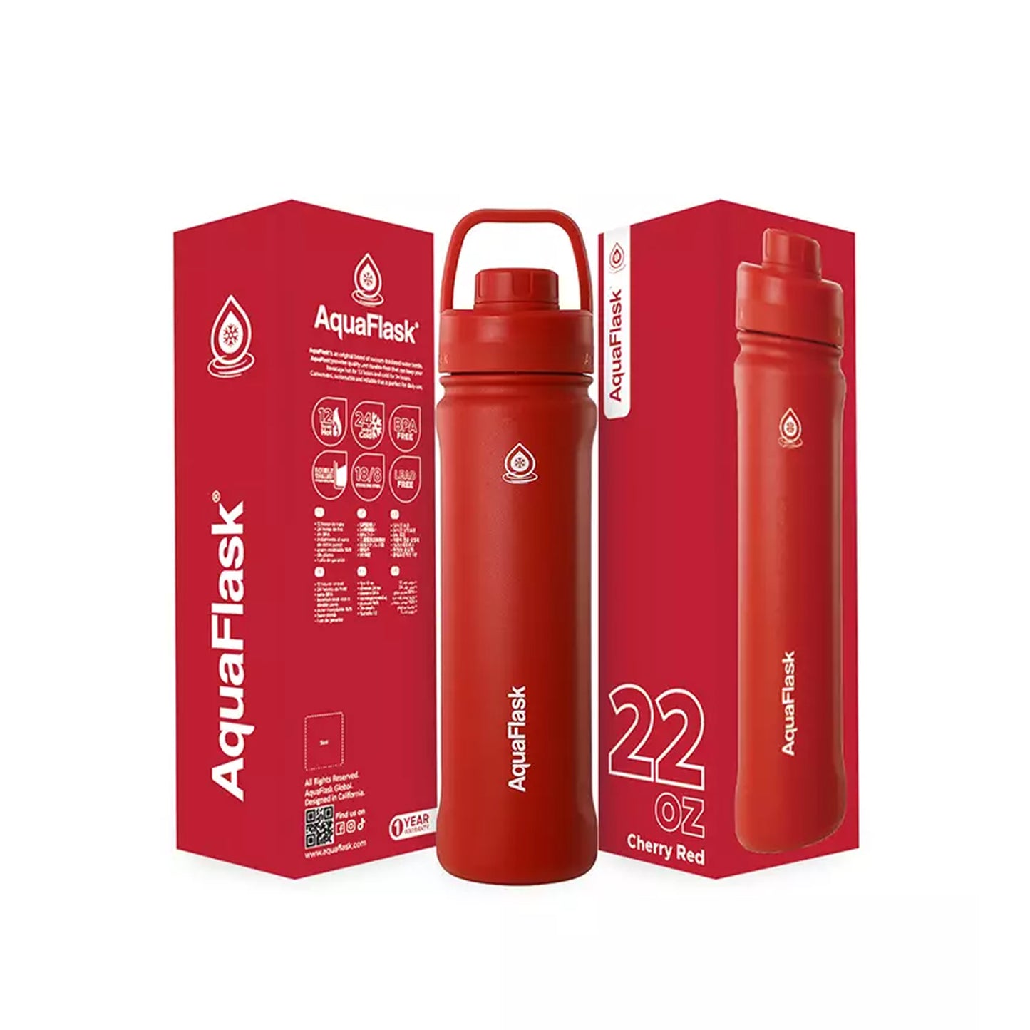 Aquaflask Sport 650ml Flask Cherry Red