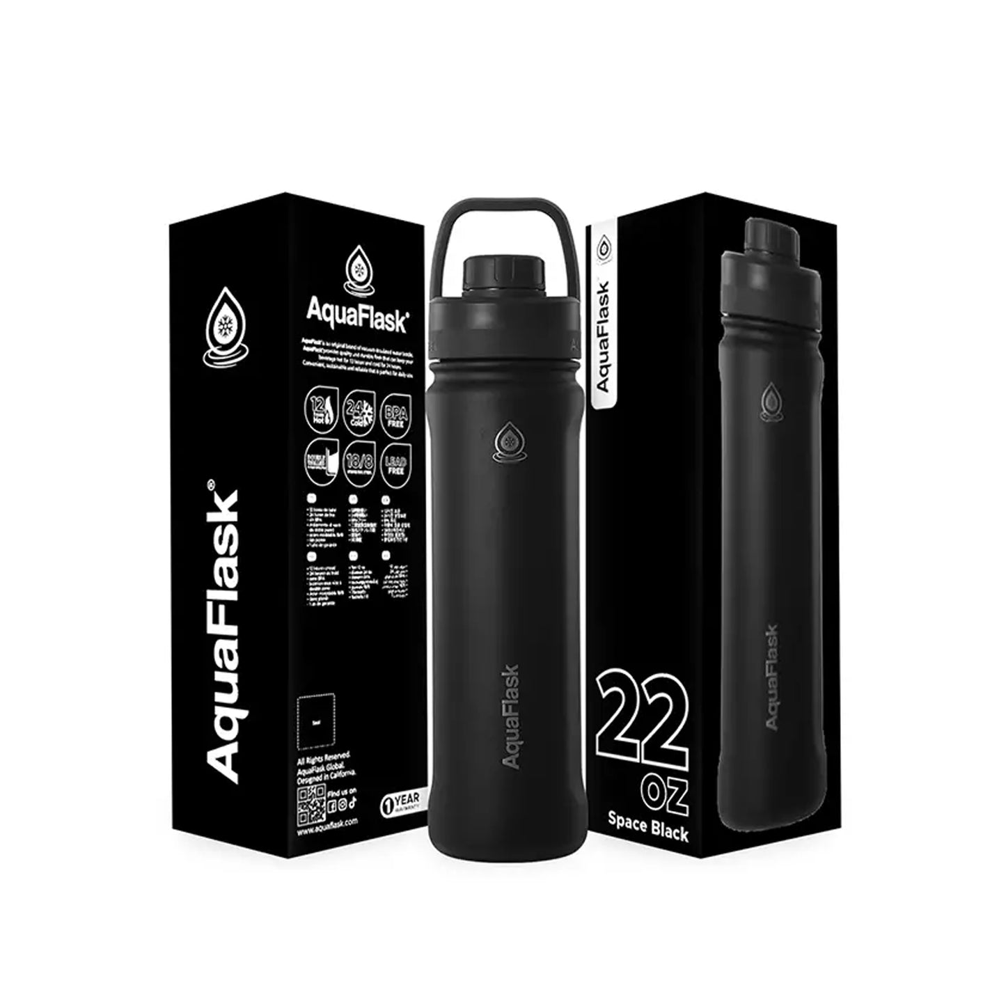 Aquaflask Sport 650ml Flask Space Black