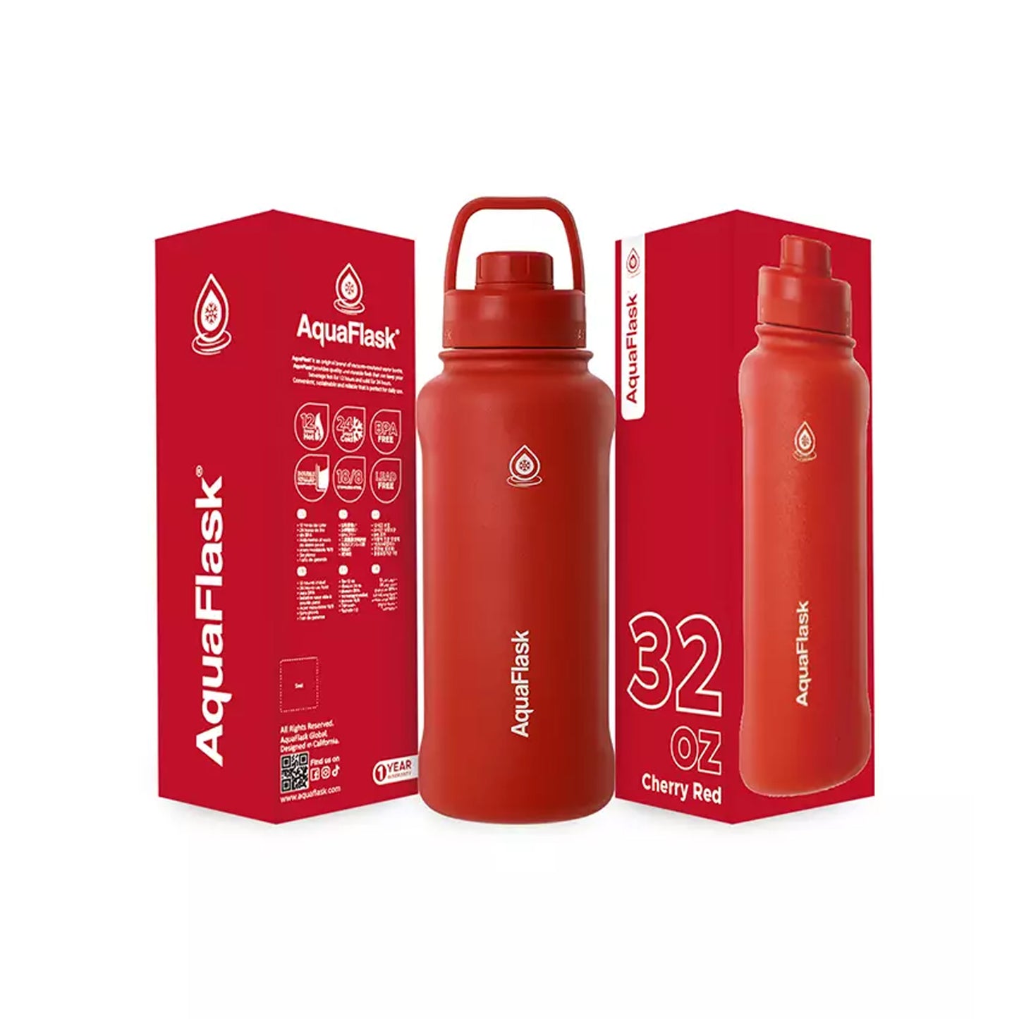 Aquaflask Sport 950ml Flask Cherry Red