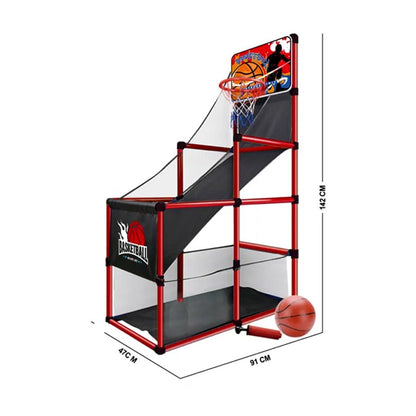 Single Basketball Playset Black & Red