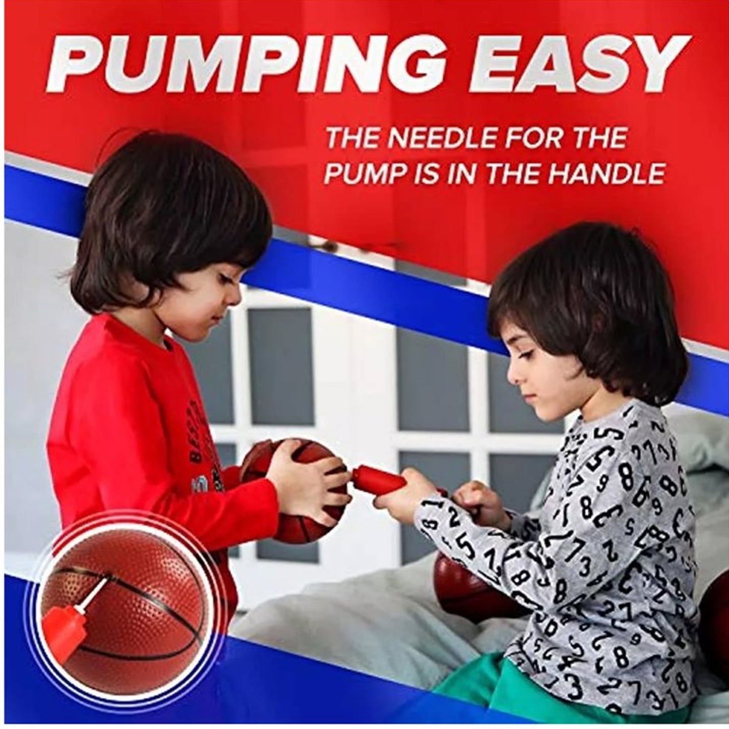 Single Basketball Playset Black & Red