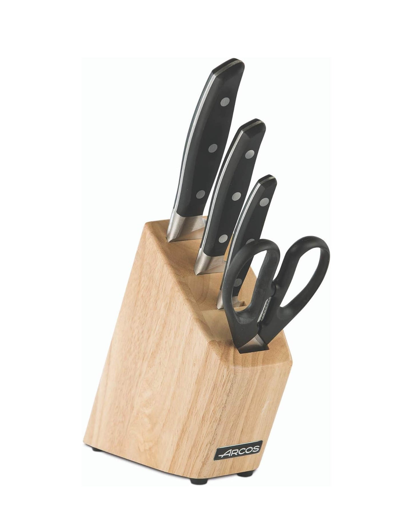 Arcos Knife Block Set 4 Piece - Brown