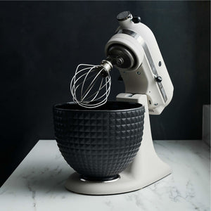 KitchenAid Artisan 4,7Lt 3-Dimensional Studded Ceramic Mixing Bowl Black