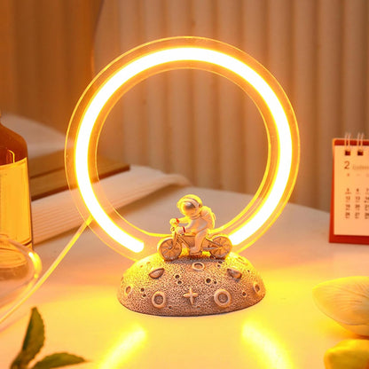 Astronaut LED Lamp White & Yellow