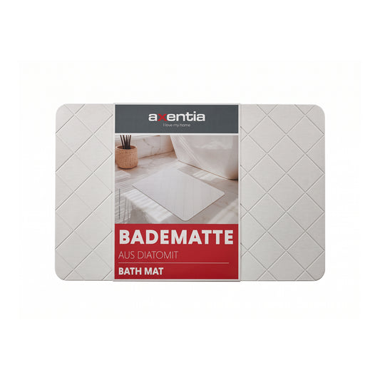 Axentia 60 x 40cm Stone Bath Mat White