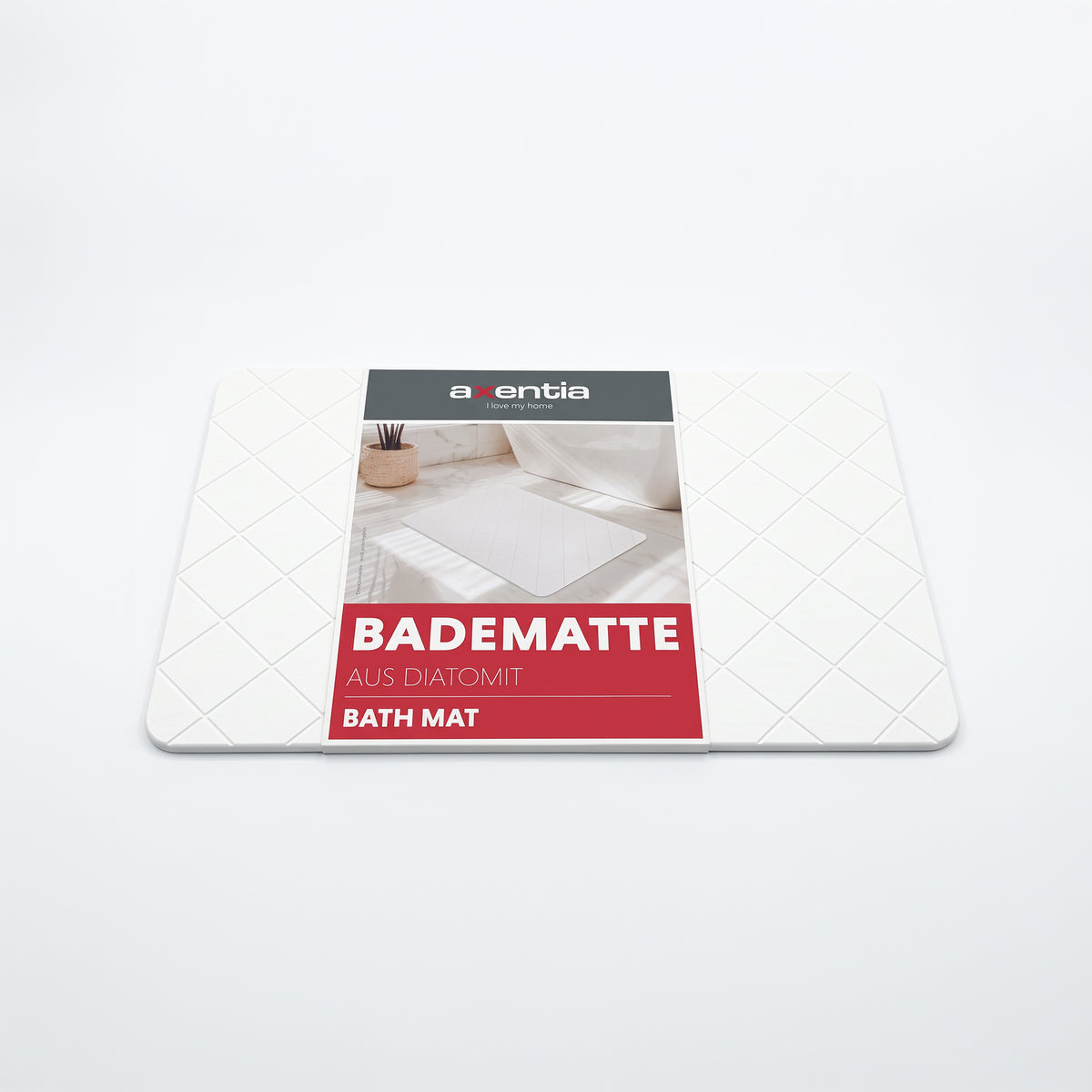 Axentia 60 x 40cm Stone Bath Mat White