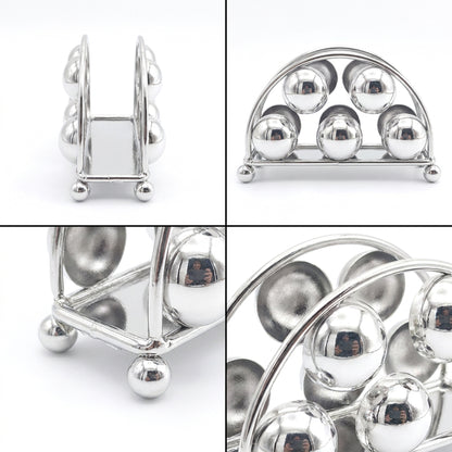 Bead Design Napkin Holder Silver