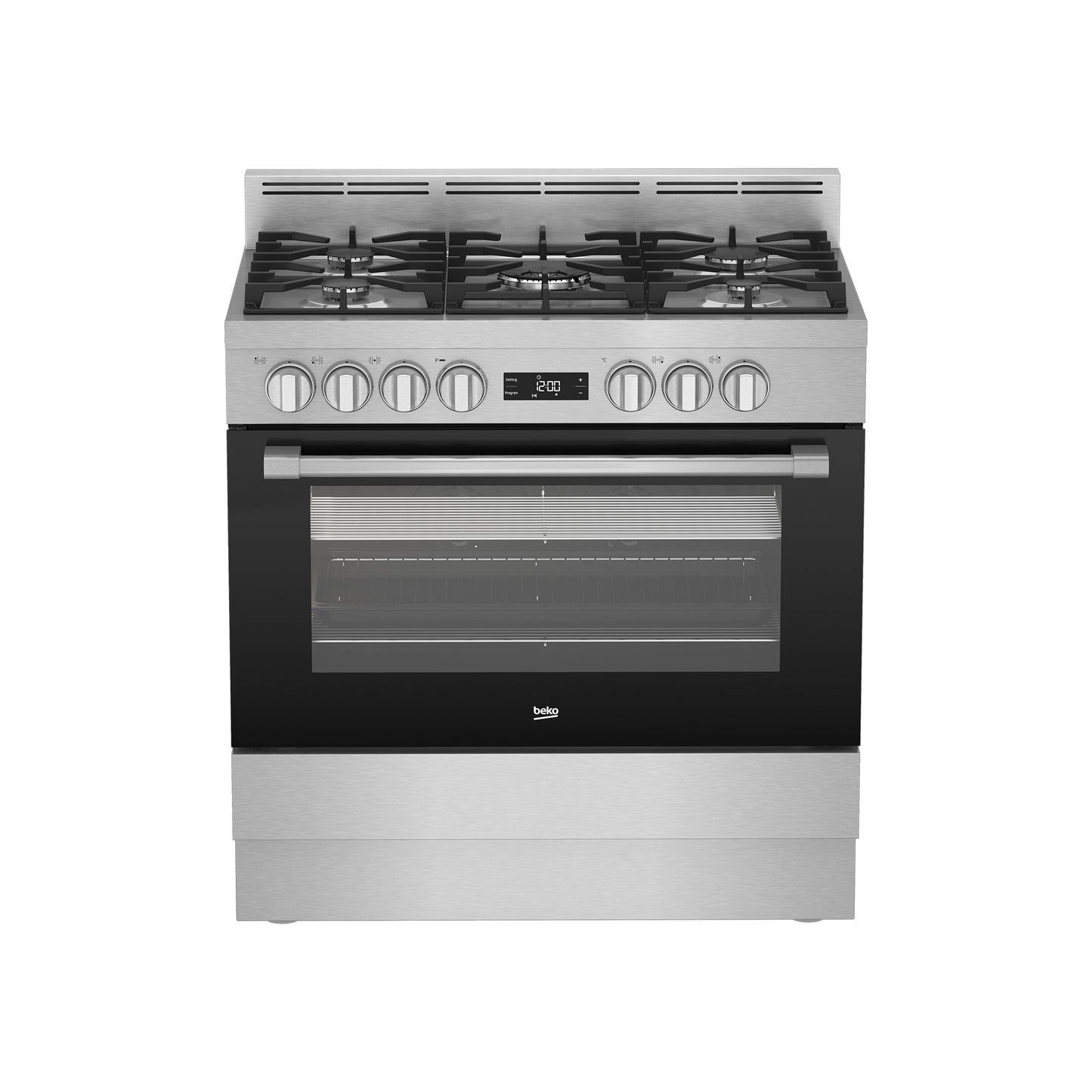 Beko 90cm Gas/Electric Inox Free Standing Stove Stainless Steel