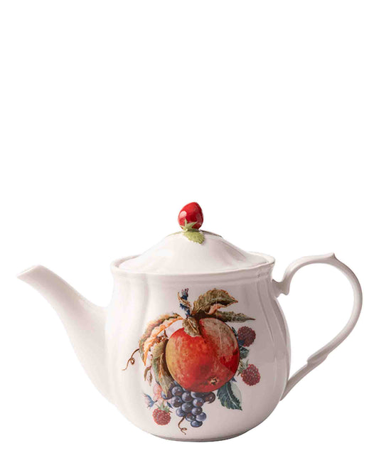 St James Spring Harvest Teapot - White