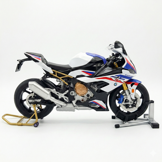 Model Bike White, Red & Blue
