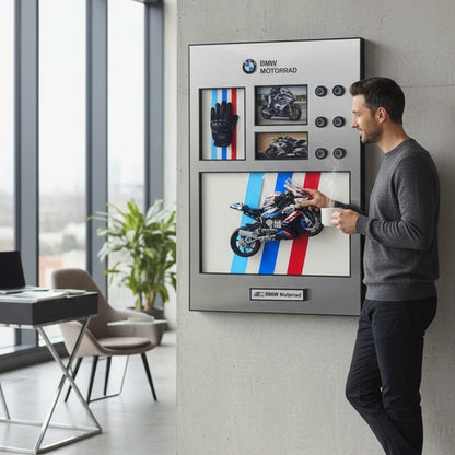 BMW Motorbike Picture Frame Grey