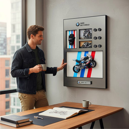 BMW Motorbike Picture Frame Grey