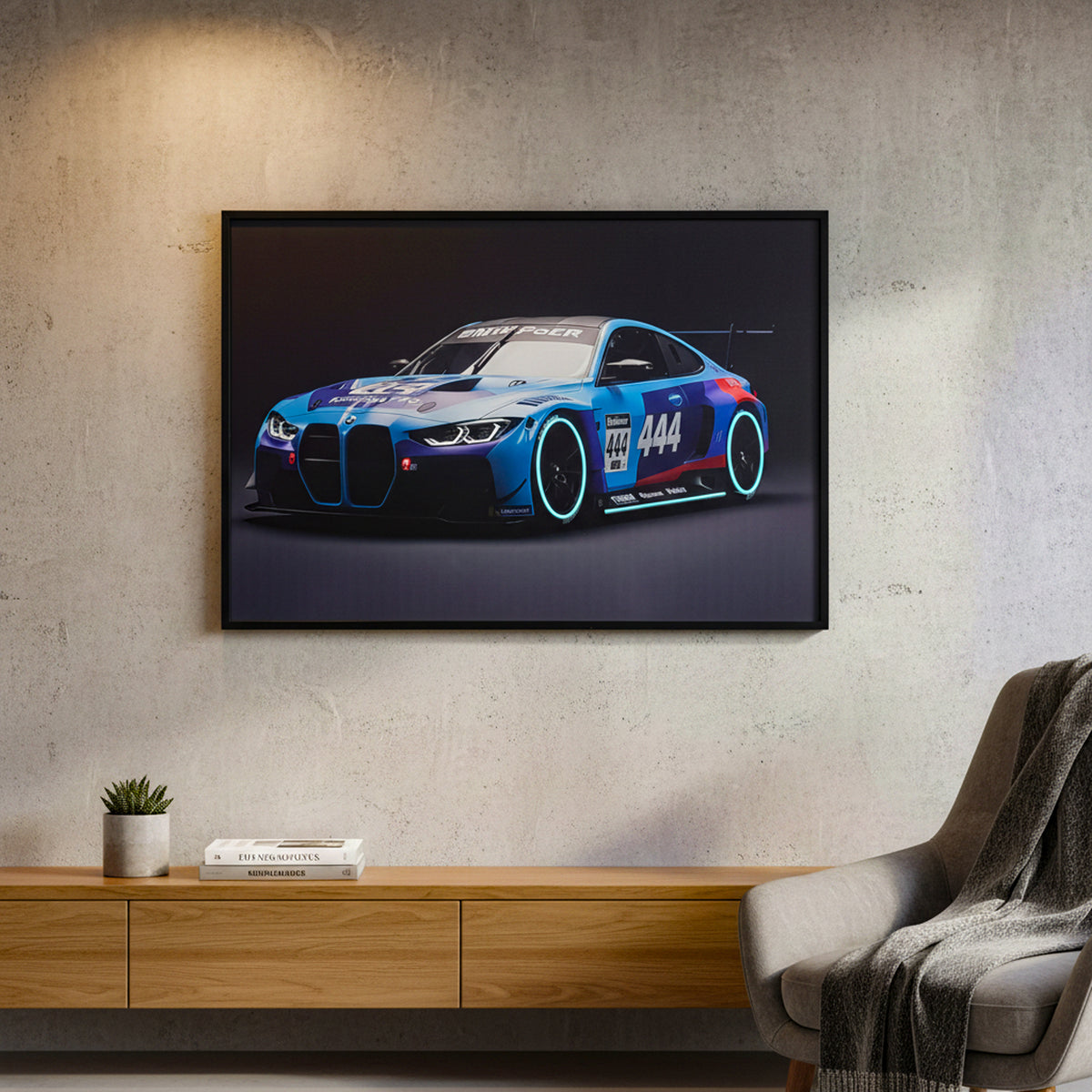 Car Led Frame Neon 80 x 120cm Car Frame with LED Lights Blue – The Culinarium