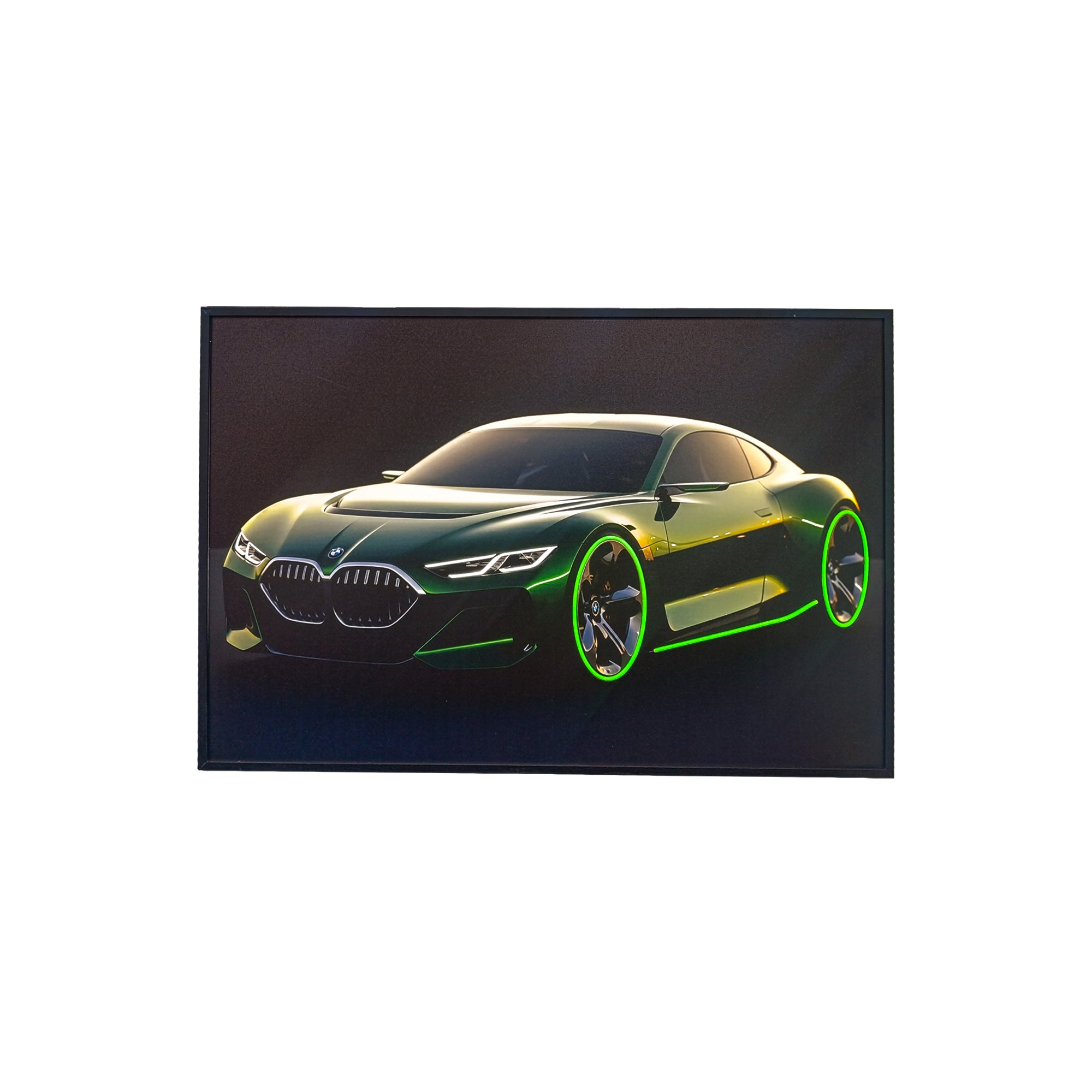 40 x 60cm Car Frame with LED Lights Green – The Culinarium