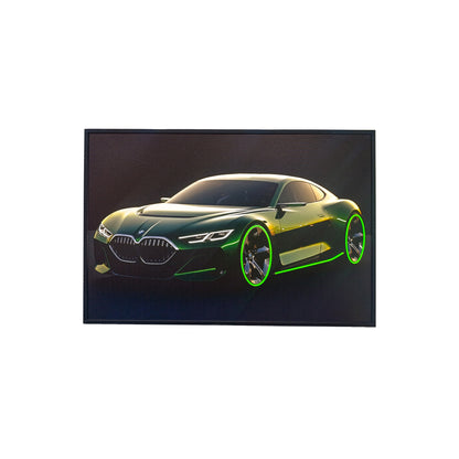 40 x 60cm Car Frame with LED Lights Green