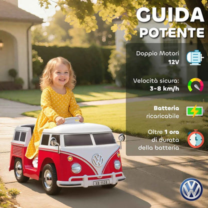 Volkswagen T1 Licensed Kids Electric Ride-On Car - BX1128