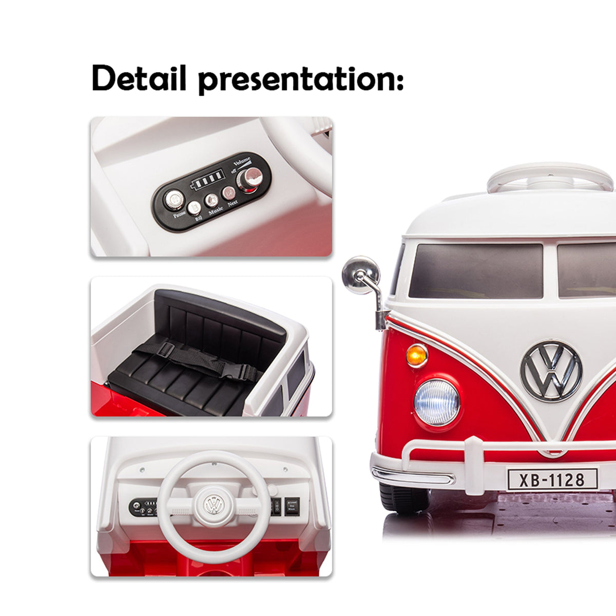 Volkswagen T1 Licensed Kids Electric Ride-On Car - BX1128