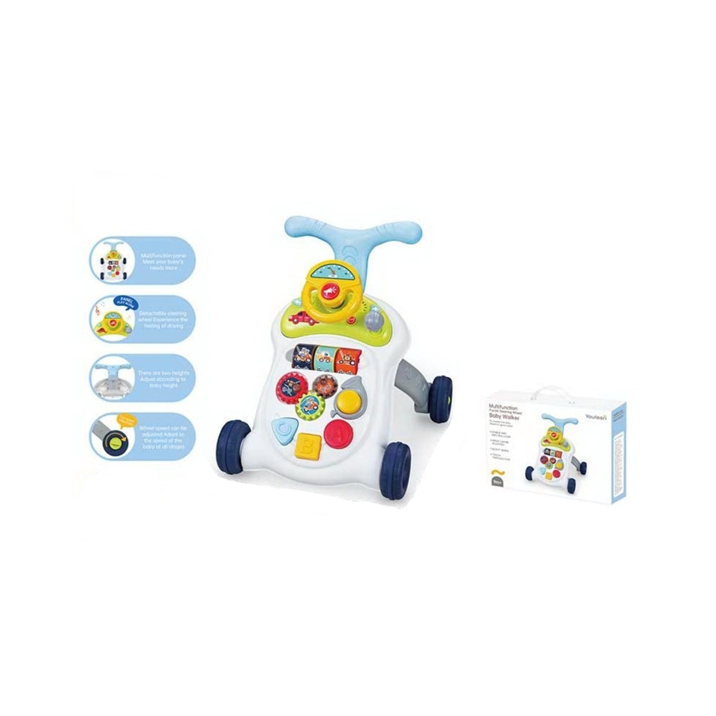 Multifunctional Baby Walker White