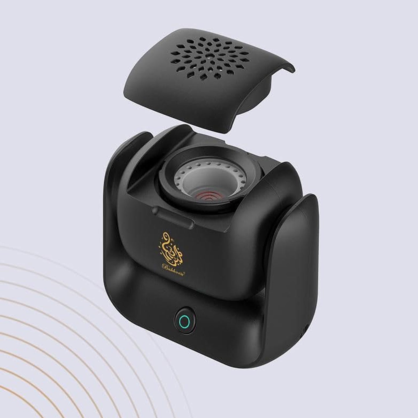 USB Rechargeable Rotating Incense Burner Black