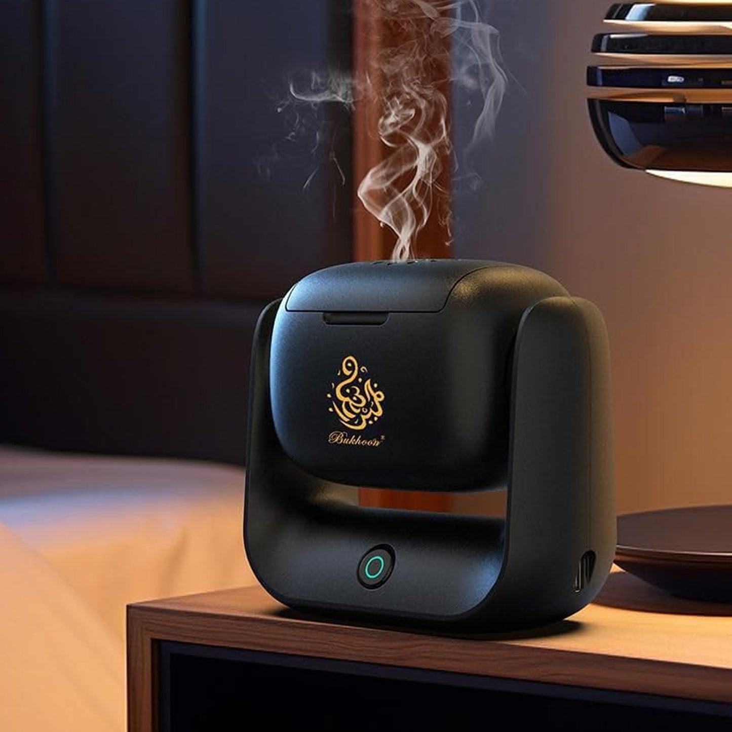 USB Rechargeable Rotating Incense Burner Black