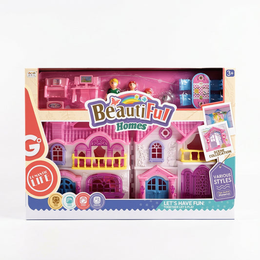 Beautiful Homes Villa Play Set with Light & Sound Pink