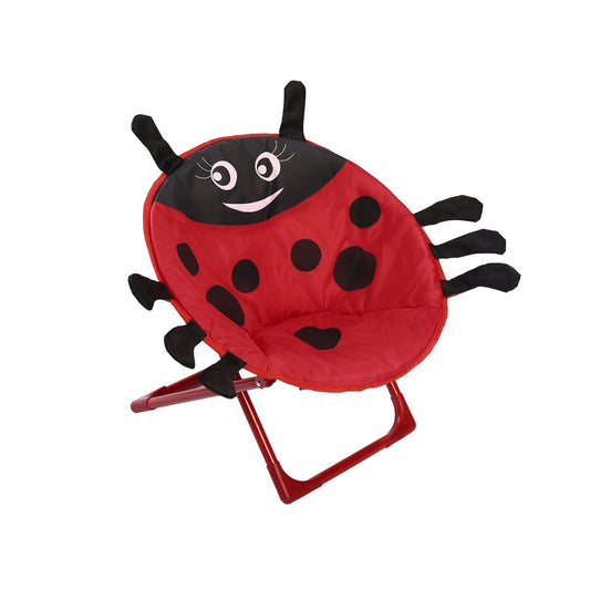 Urban Decor Kids Ladybug Cartoon Folding Chair Red
