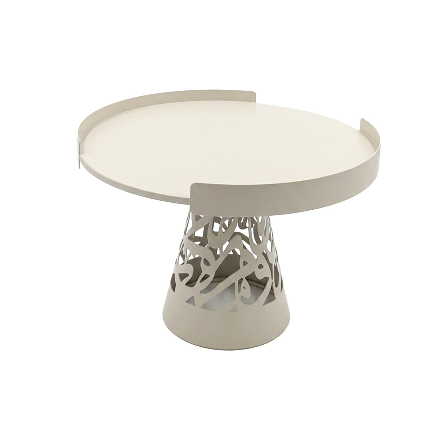 Calligraphy Design Large Cake Stand Cream