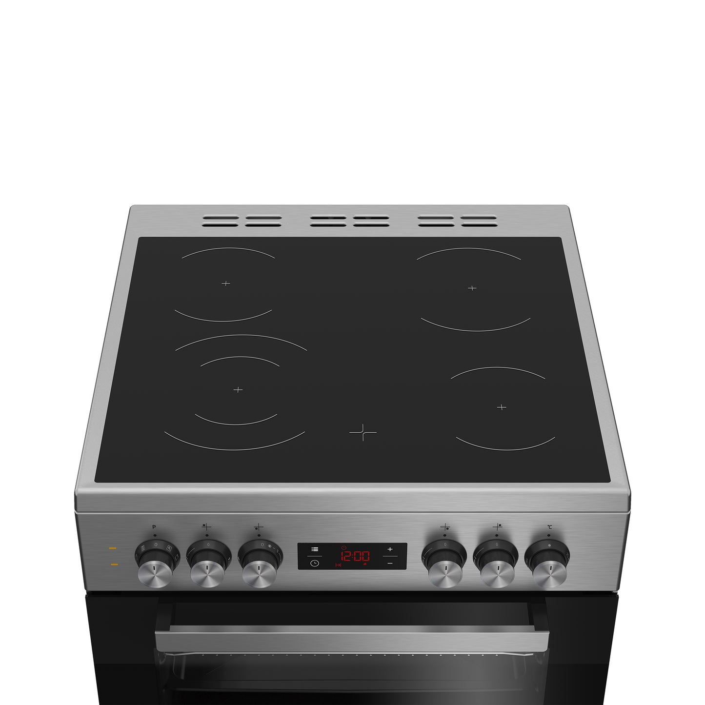 Beko 60cm Multifunction Vitroceramic Freestanding Stove Inox