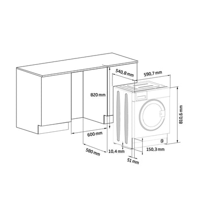 Beko 8/5kg Intergrated Washer Dryer White