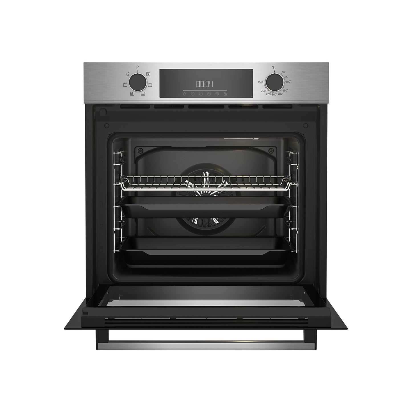 Beko Built In Electric Oven Metallic