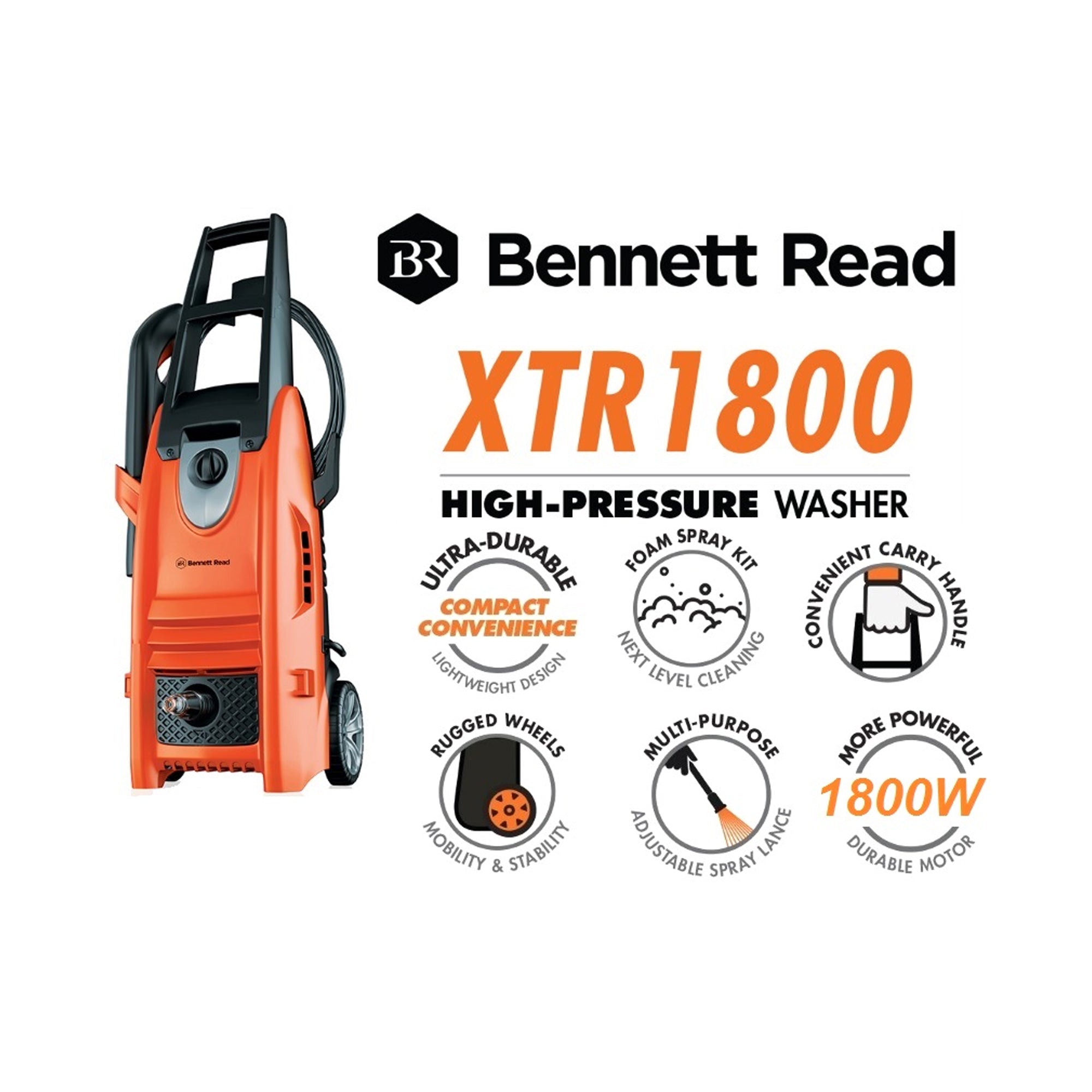 Bennett Read XTR1800 High Pressure Washer Orange – The Culinarium