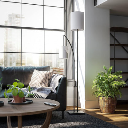 LED Floor Standing Lamp Black & White