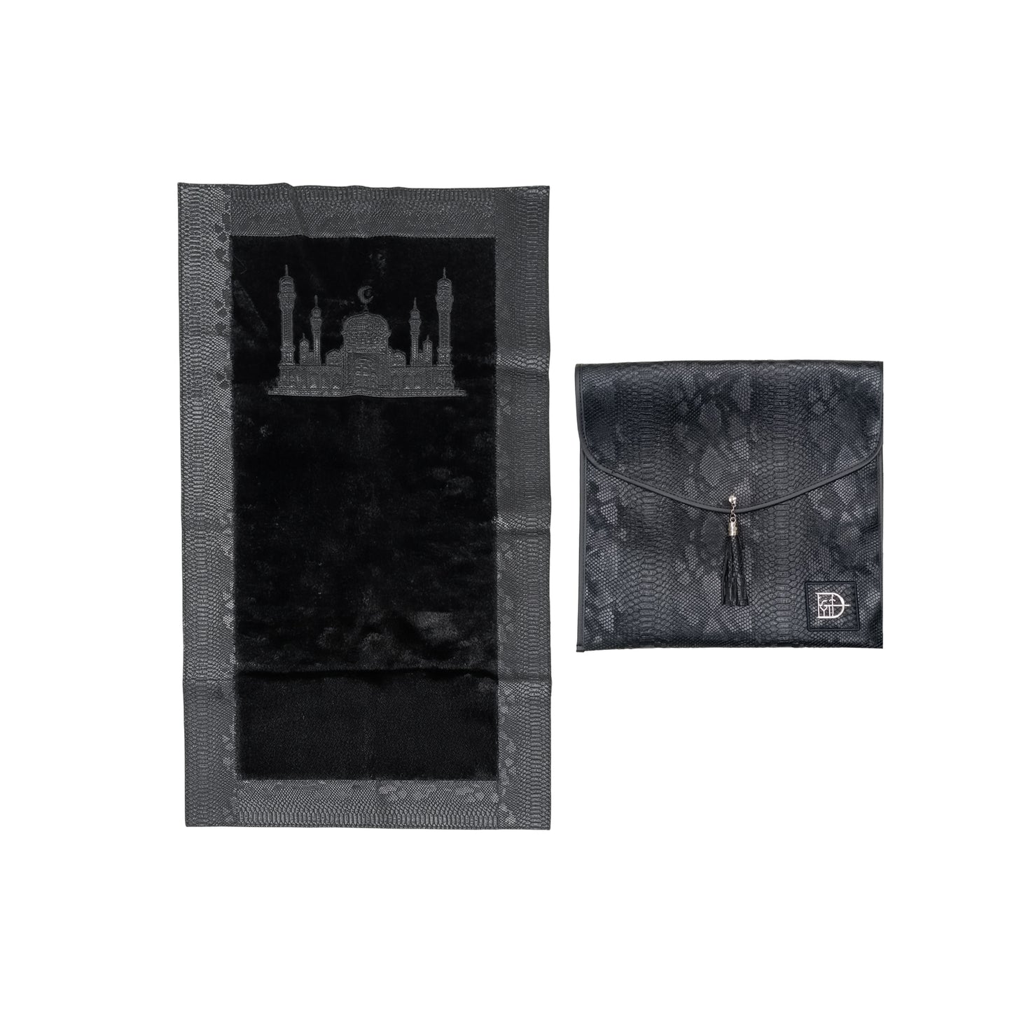 Musallah with Leather Bag Black