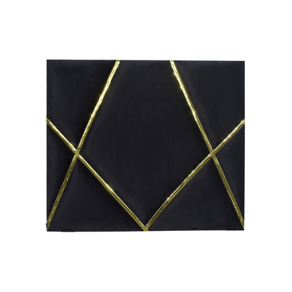 Layana Headboard (Up to Queen) Black & Gold