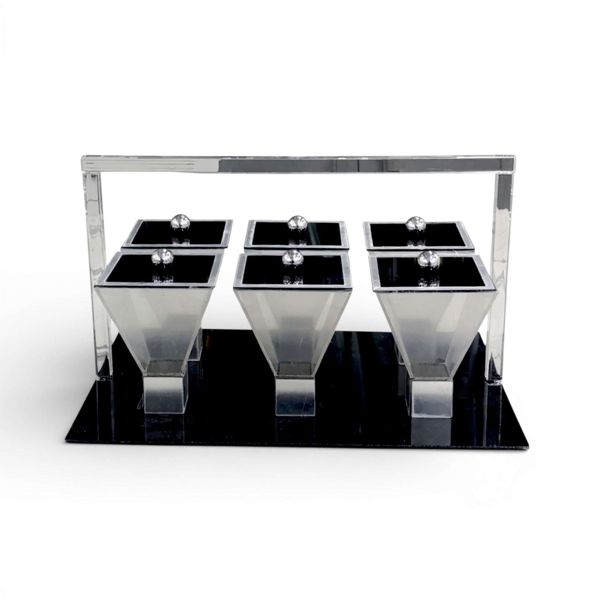 6 Piece Acrylic Snack Server Black – The Culinarium