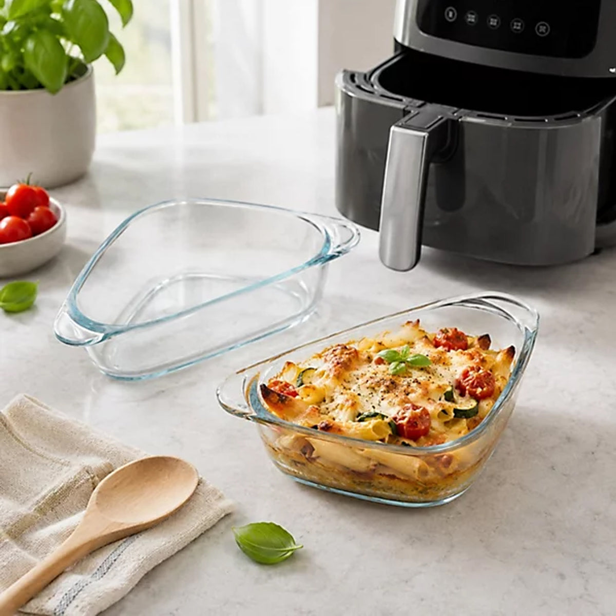 Borcam 1L Casserole with Lid - Triangle