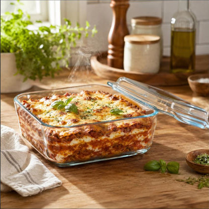 Borcam 1L Square Casserole with Lid