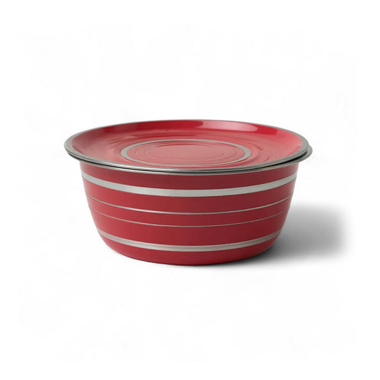 Kitchen Life 22cm Stainless Steel Bowl Red