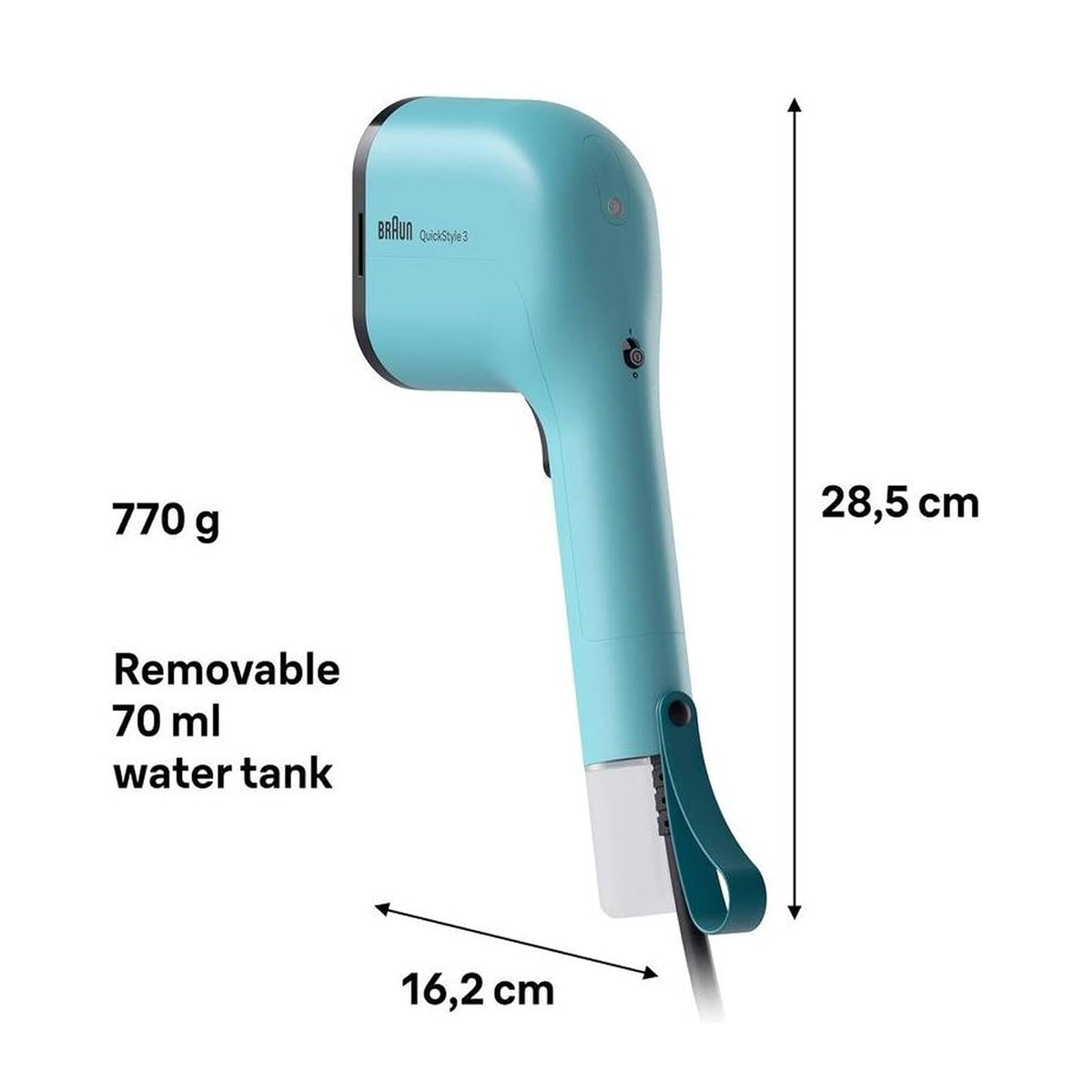 Braun QuickStyle 3 1100W Garment Steamer Green