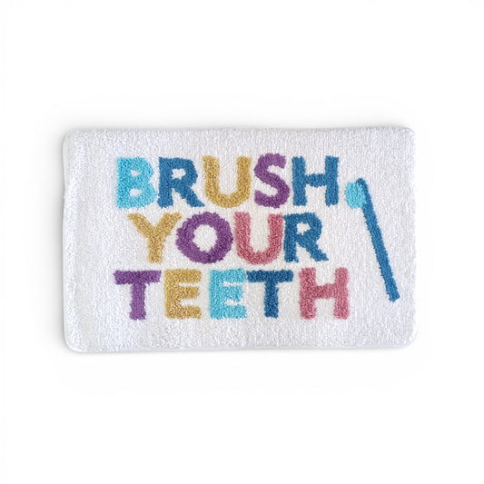 "Brush Your Teeth" Floor Mat Multicoloured