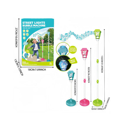 Street Light Design Bubble Machine with LED Lights Multicoloured