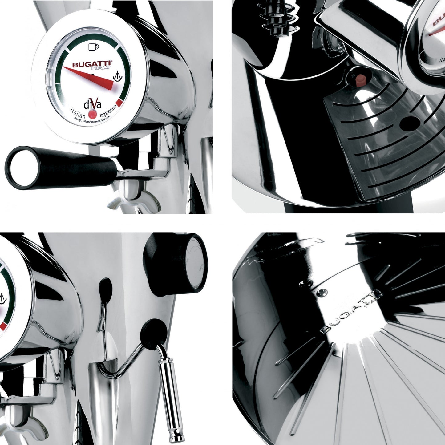 Bugatti Diva Espresso Coffee Machine Steel