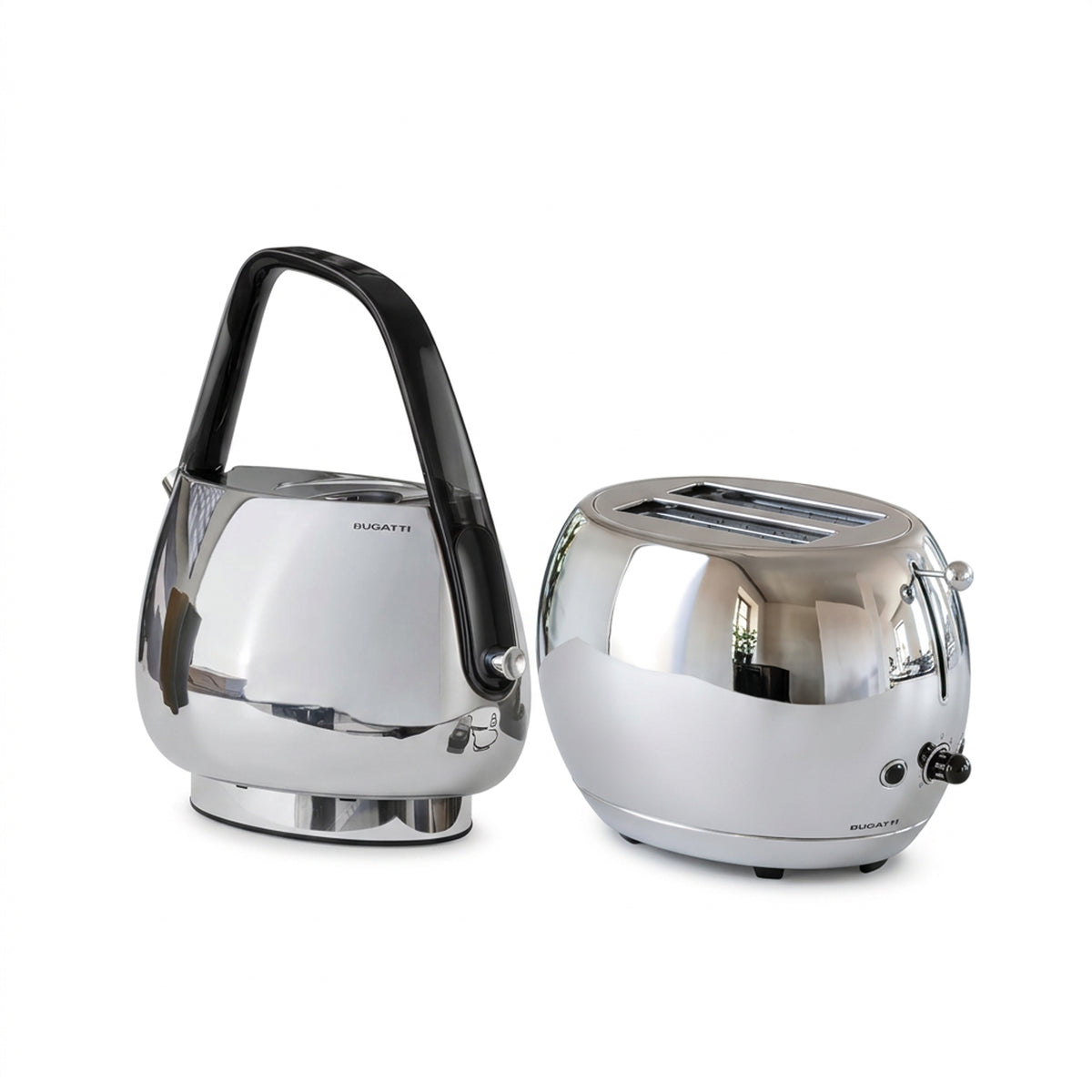Bugatti Jackie Kettle & Romeo Toaster Combo Silver
