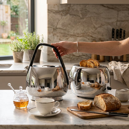 Bugatti Jackie Kettle & Romeo Toaster Combo Silver
