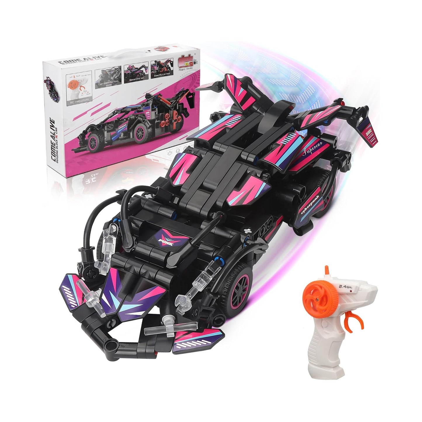 RC 323 Piece Car Building Block Set Multicoloured