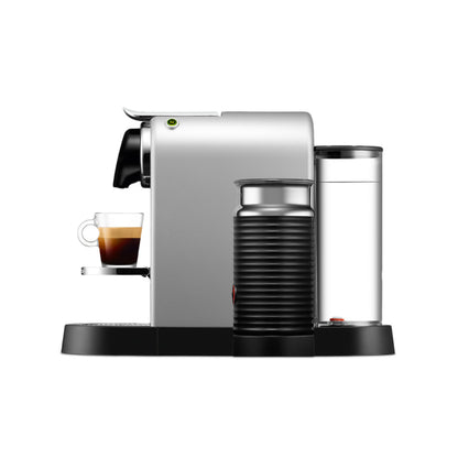 Nespresso Citiz Automatic Espresso Machine With Aeroccino Milk Frother Silver