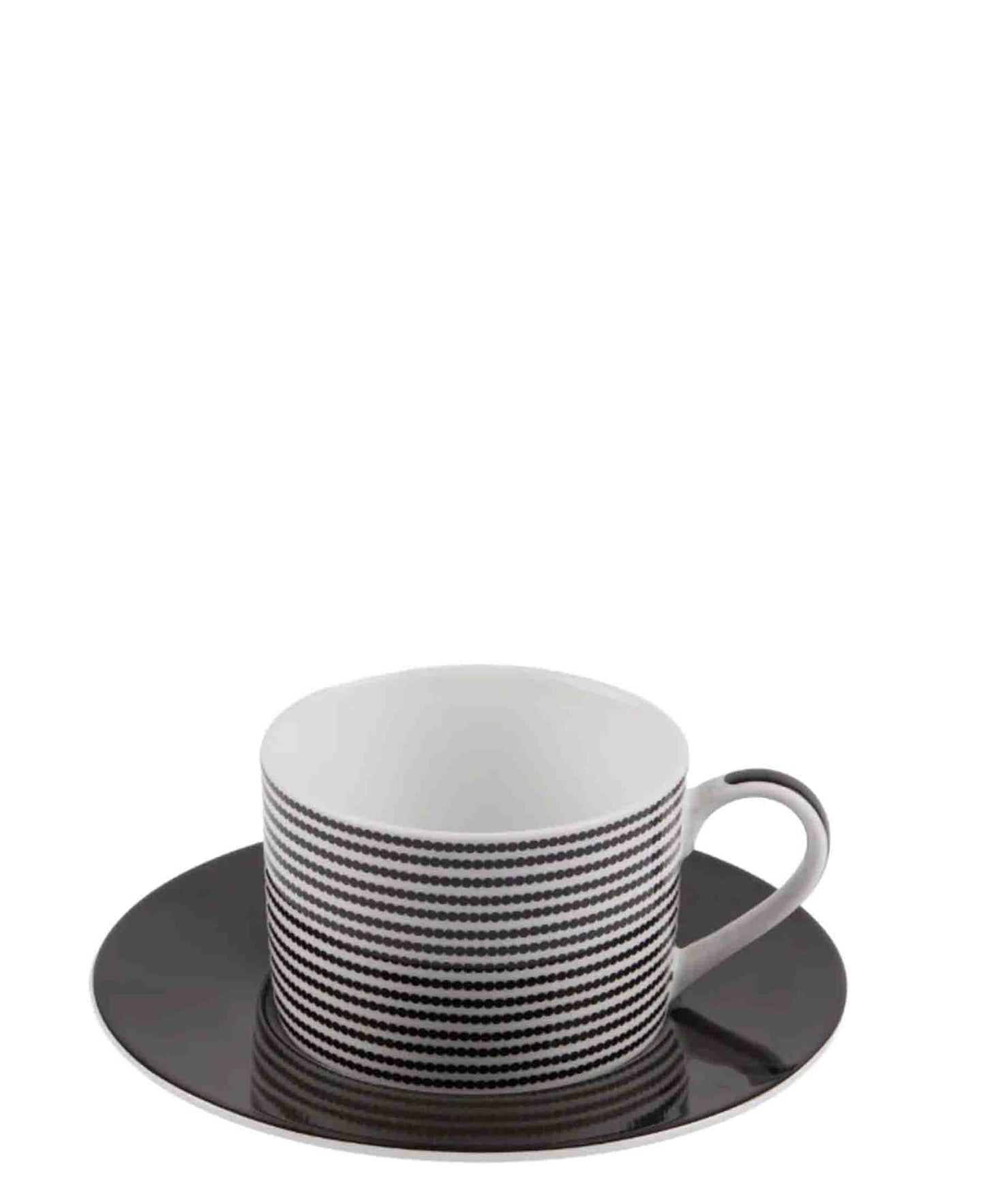 Chaka Chaka Homeware Tea Cup & Saucer - Black & White