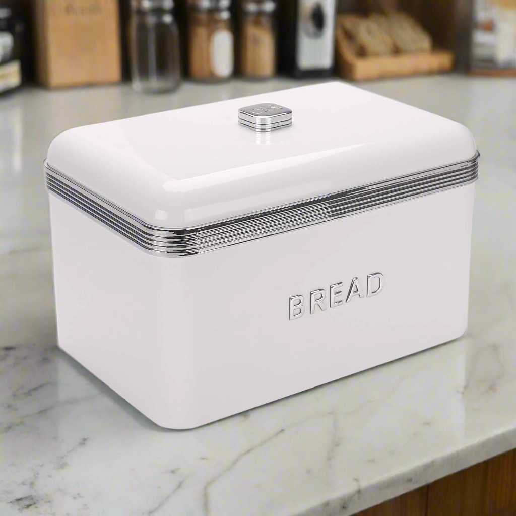 CH Retro Deluxe Bread Bin White