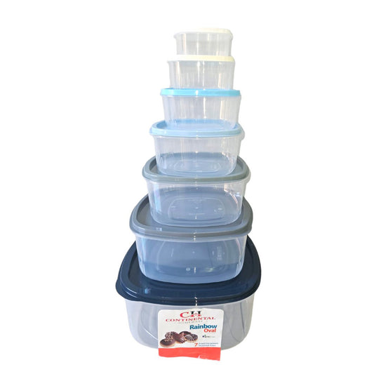 CH 7 Piece Oval Container Set Clear