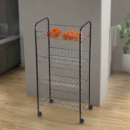 CH 4 Tier Vegetable Rack Black